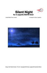 Silent Night SSATB choral sheet music cover